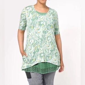 NEW - LOGO Layers by Lori Goldstein Knit Tank and Tee Twinset A607278. X-Large.